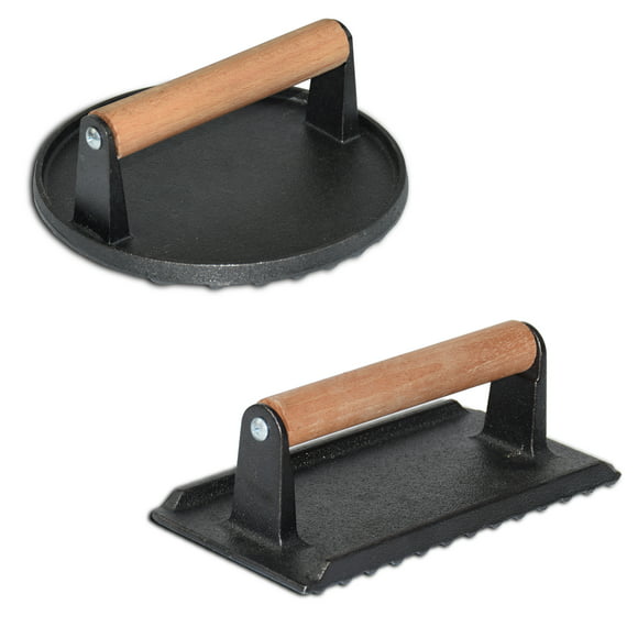 Cast Iron Meat Press With Ceramic Bowl
